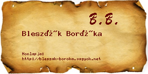 Bleszák Boróka névjegykártya